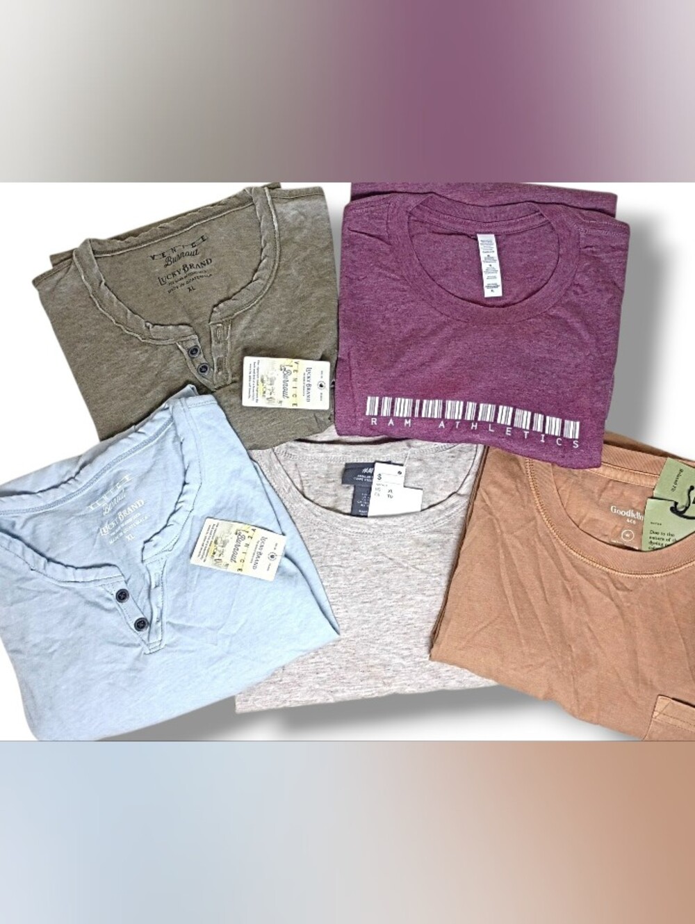 Men's Tshirts T-shirt Lot XL NEW With Tags 5 Tees Short Sleeve